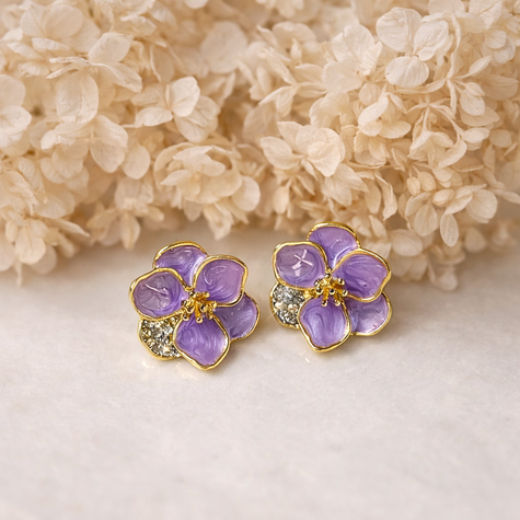 Aretes Orquídea Lavanda