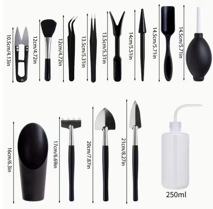 Kit de Herramientas para Suculentas y Jardinería Miniatura