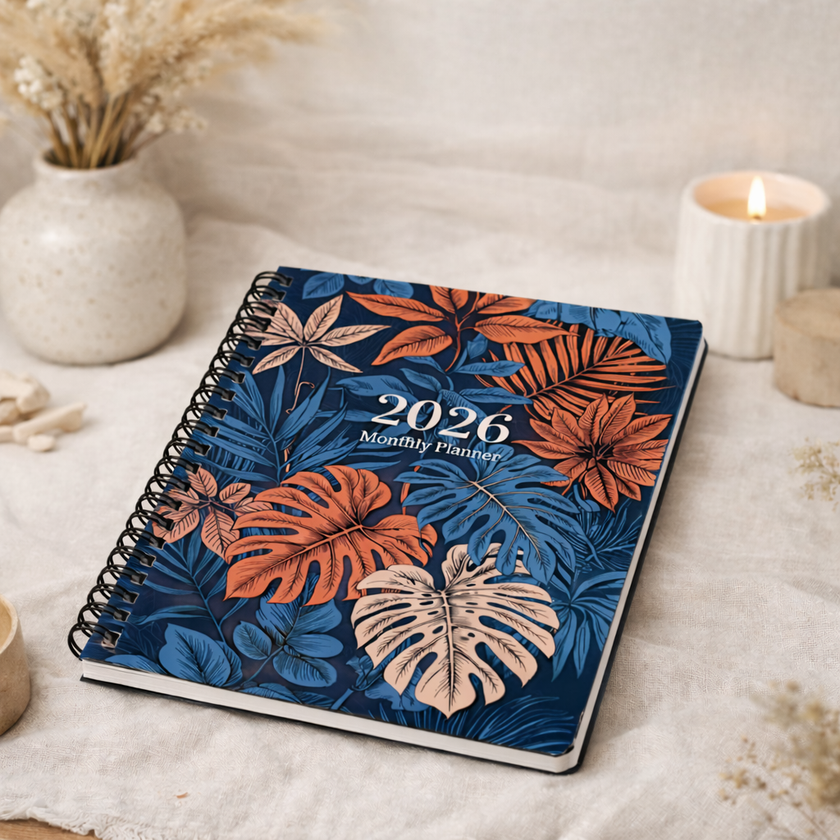 Notebook Tropical - Planner Mensual 2026