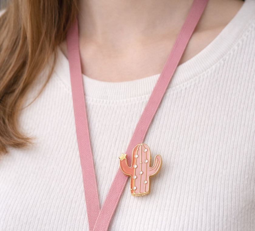 Pin 2D Cactus Rosa